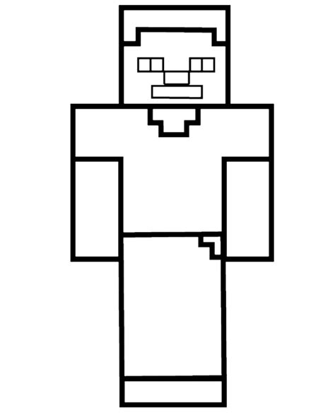 high quality steve coloring page minecraft topcoloringpagesnet