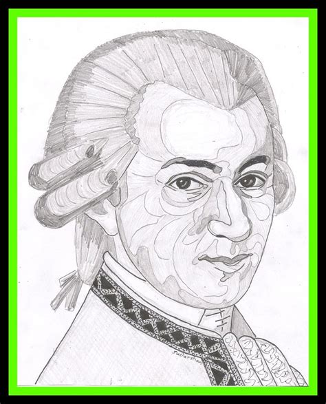 mozart person sketch male sketch portrait