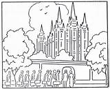 Coloring Temple Pages Lds Salt Lake Book Mormon Kids City History Color Drawing Printable August 1923 General Church Building Conference sketch template