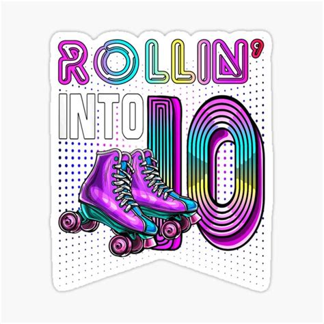 rollin   roller skating rink  birthday party girl sticker  sale  sandyq