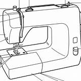 Naaimachine Onderdelen Sewingmachine Macchina Cucire sketch template