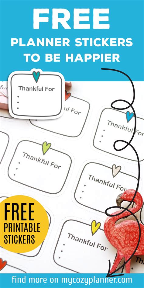 Free Planner Stickers Thankful For Free Digital