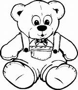Bear Teddy Coloring Pages Colouring Getdrawings sketch template