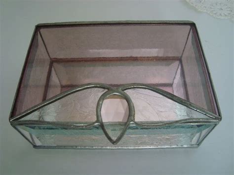 Stained Glass Jewelry Box Keepsake Box Hinged Lid Vintage Etsy