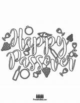 Passover Happy Coloring Pages Printable Getcolorings Color Getdrawings sketch template