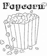 Popcorn Coloring Pages Kids Printable Snack Clipart Food Lovers Color Box Healthiest Print Flavors Template Kernel Coming Many Bucket Healthy sketch template