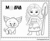 Moana Pages Baby Pig Pua Coloring Color Printable Template Coloringpagesonly sketch template