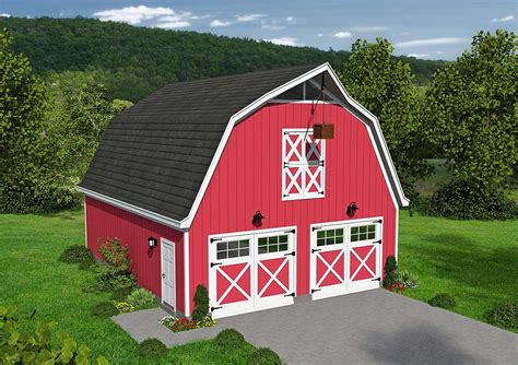 classic barn style garage  loft vr architectural designs house plans