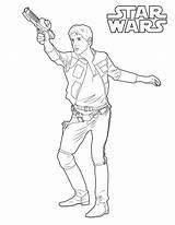 Kolorowanki Luke Hellokids Skywalker Leia Episodio Clone Millennium Awakens Frais Smuggler sketch template