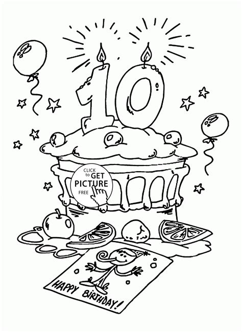 pin  birthday coloring pages