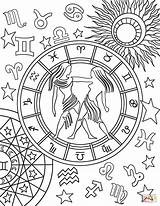 Coloring Mandalas Colorare Geminis Zodiaco Segni Zodiacali Signos Gemelli Zodiacale Segno Disegni Signo Supercoloring Aries Adultos Tatuajes Sagitario Constellation Géminis sketch template