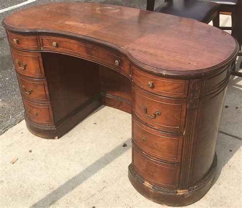 uhuru furniture collectibles vintage curved desk  drawers  sold