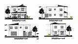 Cad Bungalow Autocad Separated Cadbull sketch template