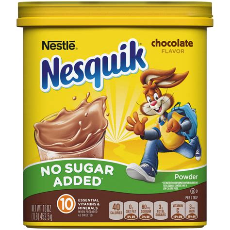 nesquik  sugar added chocolate powder  oz walmartcom walmartcom