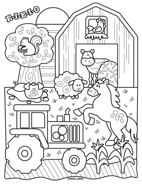 farm coloring page printable   stephen joseph gifts farm