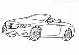 Cabriolet sketch template