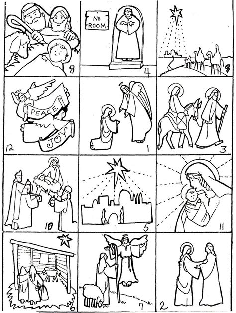 printable christmas story sequencing pictures