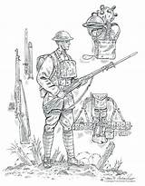 Coloring War Pages Soldier Wwi Ww1 Kids Clipart Worlds British Drawing Printable Soldiers Armistice Clip History First Cliparts Year Division sketch template