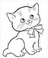 Kucing Lucu Mewarnai Anak Polos Menggemaskan sketch template