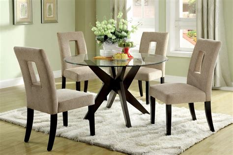Round Glass Dining Table Wood Base Foter