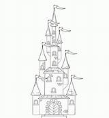 Castle Coloring Pages Disney Princess Kids Castles Walt Disneyland Template Coloringme Printable Cartoon sketch template