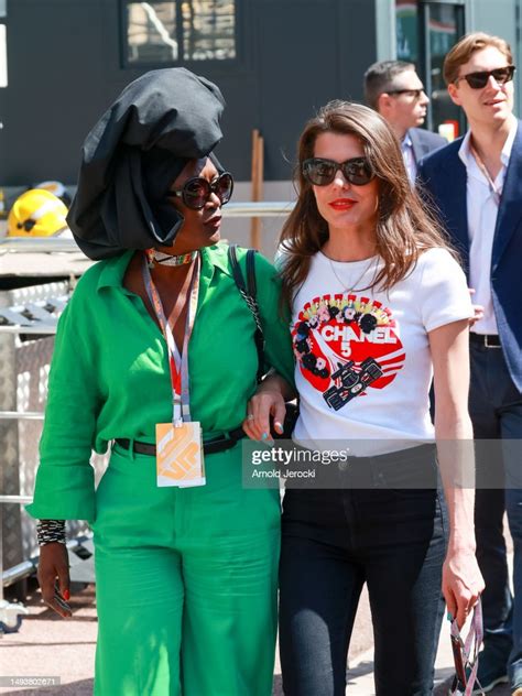 Khadja Nin And Charlotte Casiraghi Attend The F1 Grand Prix Of Monaco