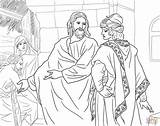Coloring Rich Jesus Young Man Ruler Pages Last First Will Lazarus Bible Raises Printable Mark Kids Sheet Sheets Supercoloring Clipart sketch template