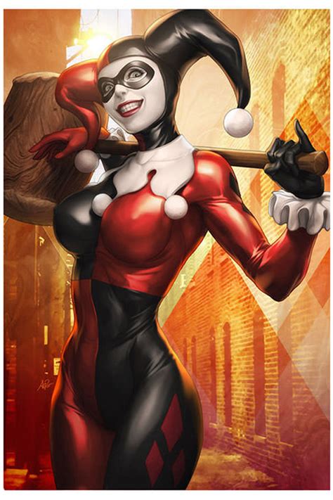 Gotham Sirens Harley Quinn Premium Art Print