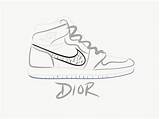 Dior Sneaker sketch template