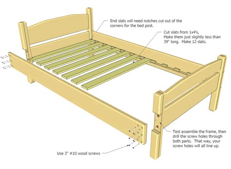 woodwork storage bed frame twin plans  plans
