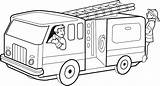 Coloring Fire Pages Truck Printable Engine Popular sketch template
