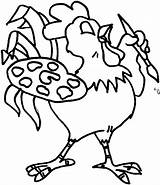 Rooster Coloring Pages Comments Library Getcolorings Coloringhome sketch template