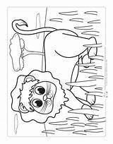 Coloring Pages Jungle Animals Kids Safari Lion Itsybitsyfun sketch template