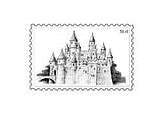 Stamp Postage Coloring sketch template