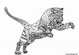 Tigre Gratuit Zentangle Tigres Coloriages Adulte Stampare Giaguaro Atuttodonna Impressionnant Geometriques Sauf sketch template