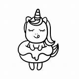Donut Momlifehappylife Cutest Unicorns Birthday Coloringbay Emoji sketch template