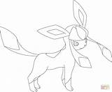 Glaceon Coloring Pages Pokemon Printable Kids Supercoloring Cute Eevee Sheets Evolutions Template Categories sketch template