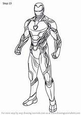 Avengers Endgame Colorear Dibujos Ironman Drawingtutorials101 sketch template