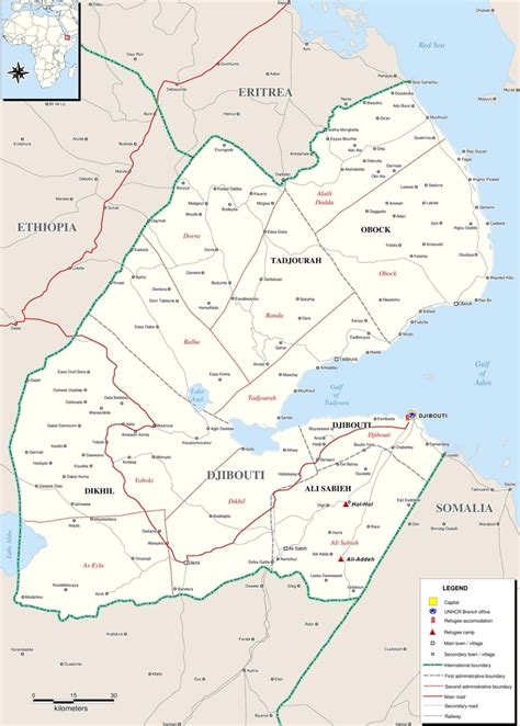 Large Detailed Map Of Djibouti