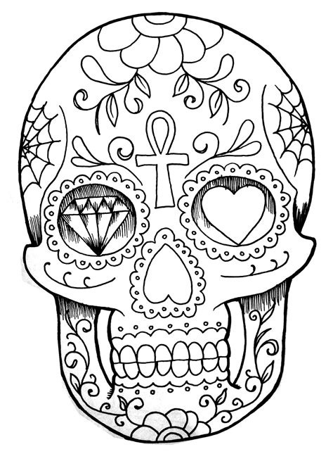 el  de los muertos skull hand drawing el  de los muertos adult