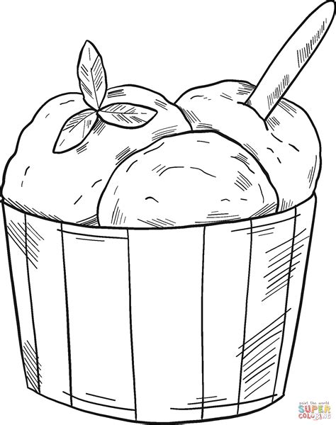 ice cream sundae coloring pages  print