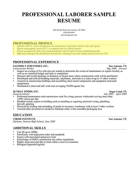 resume professional profile examples   write  resume profile  summary statement
