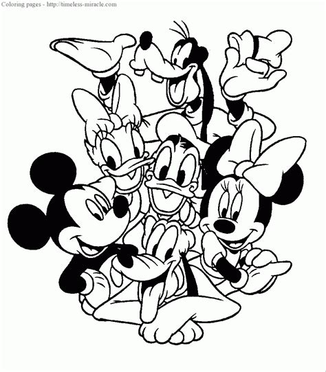 mickey  friends coloring pages photo  timeless miraclecom