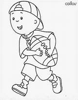 Caillou Coloring Pages Children Print Activities Game sketch template