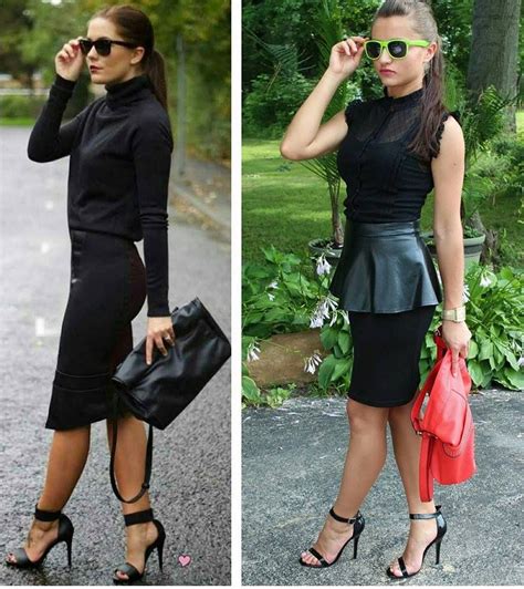 fall vs summer fashion leather skirt style