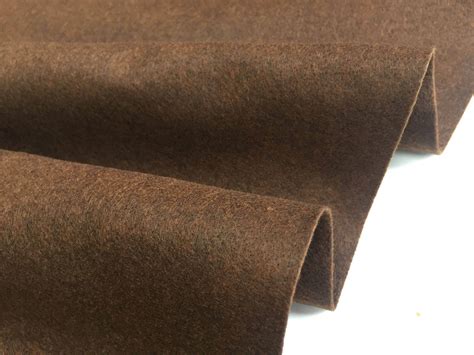 brown felt fabric material craft plain colours polyester cm wide
