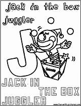 Juggler Jackinthebox Coloring Fun sketch template