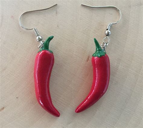 red pepper earrings red pepper earrings polymer clay etsy