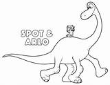 Arlo Voyage Coloriage Kidocoloringpages Petitweb Gooddino Printout Pumped Prehistoric sketch template