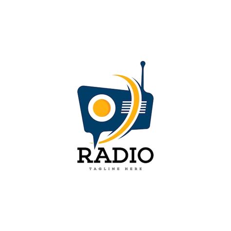 radio logo premium vector